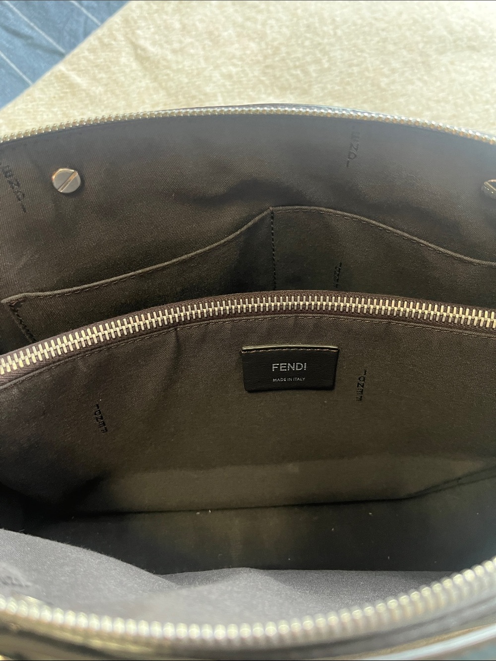 Fendi By The Way Bag in Navy / Light Blue Leather - Picture 6 of 13